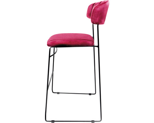 Tabouret de bar avec dossier et structure en métal