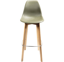 Tabouret avec coque d''assise et repose-pieds