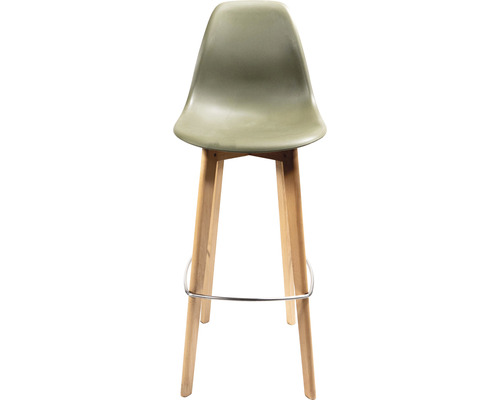 Tabouret avec coque d''assise et repose-pieds