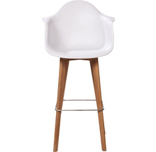 Tabouret de bar avec accoudoirs et pieds en bois