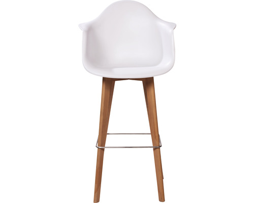 Tabouret de bar avec accoudoirs et pieds en bois