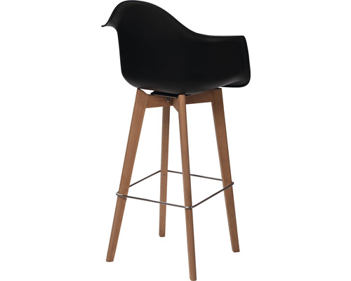 Tabouret de bar avec accoudoirs et pieds en bois