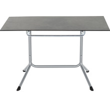 Klapptisch mit Gestell aus Metall und rechteckiger Tischplatte