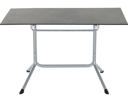 Klapptisch mit Gestell aus Metall und rechteckiger Tischplatte