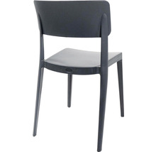 Chaise en plastique, vue arrière