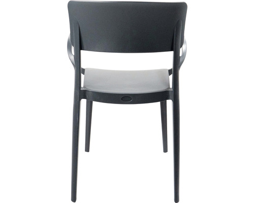Chaise de jardin en plastique, vue arrière