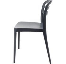 Chaise en plastique, vue latérale