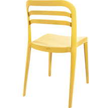 Chaise en plastique jaune avec dossier