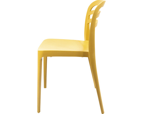 Chaise en plastique, vue latérale