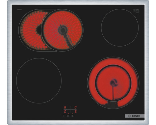 Bosch NKN645CA2C Glaskeramikkochfeld mit Rahmen 60 cm 4 Kochzonen herdgesteuert