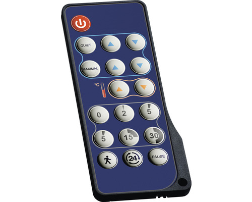 Fernbedienung mit verschiedenen Tasten zur Steuerung von Gerätefunktionen