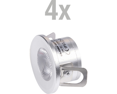 Lot de quatre spots encastrables au sol