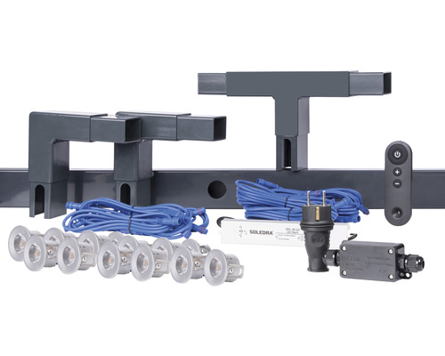 Komponenten des LED-Beleuchtungssystems für den Aussenbereich