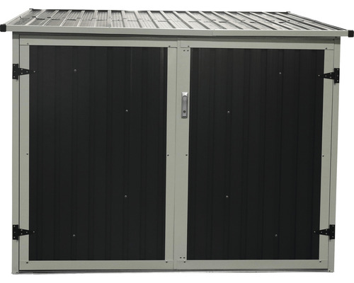 Abri de jardin métallique avec double porte