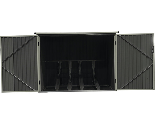 Abri à vélos ouvert en métal avec support à vélos