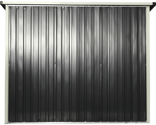 Paroi latérale métallique pour abri de jardin avec panneaux verticaux