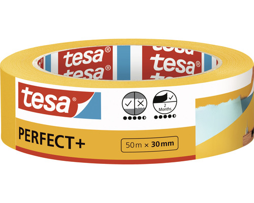 Ruban de masquage Tesa Perfect Plus, 50 mètres x 30 millimètres