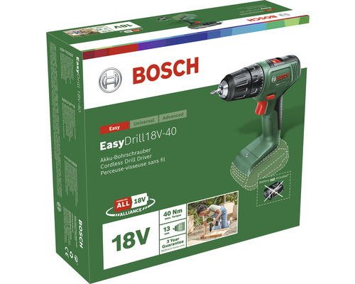 Bosch Perceuse-visseuse sur batterie EasyDrill 18 V - 40 sans batterie ni chargeur