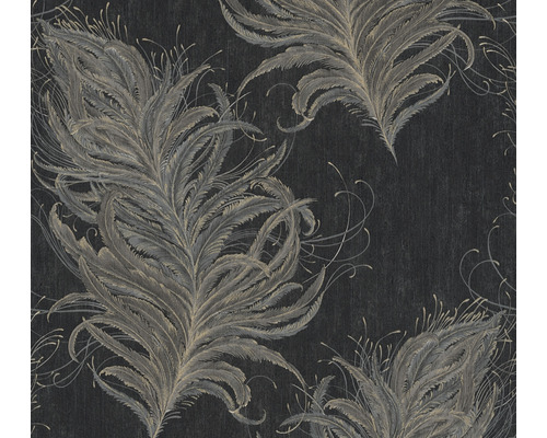 Papier peint intissé 38009-4 Mata Hari plumes noir