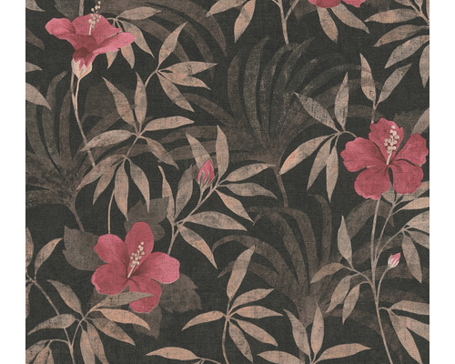 Papier peint intissé 38028-3 Cuba Floral marron rouge