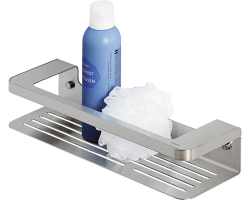 Étagère de douche en acier inoxydable avec mousse de douche et fleur de douche