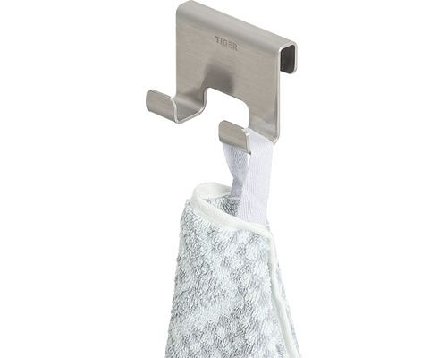 Tiger Logo Handtuchhalter zur Türmontage mit einem Handtuch