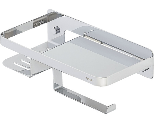 Étagère de salle de bain Tiger avec support de papier toilette en métal
