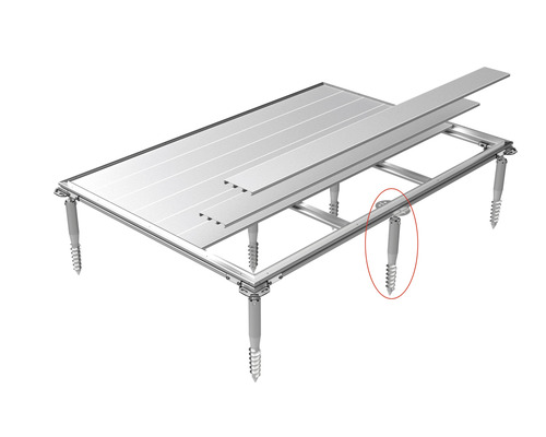 Fondation biohort SmartBase Plus pack supplémentaire pour porte supplémentaire Table en aluminium avec pieds à visser