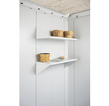 Regalboden biohort für Gartenhaus Neo tief 56 x 44,5 cm 2 Stück grau-weiß