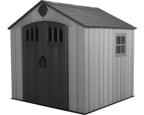 Abri de jardin en plastique avec porte double et fenêtre