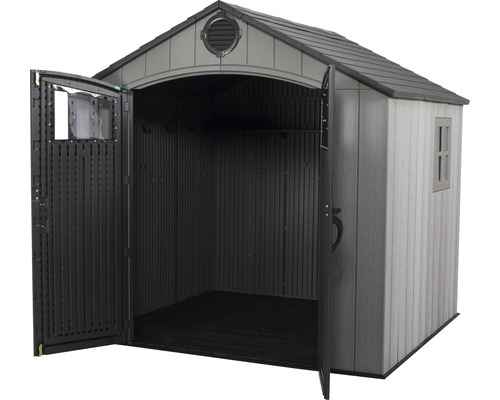 Abri de jardin ouvert en plastique avec fenêtre