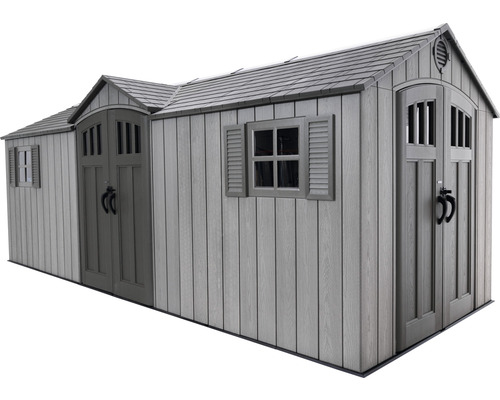 Abri de jardin avec fenêtres et double porte