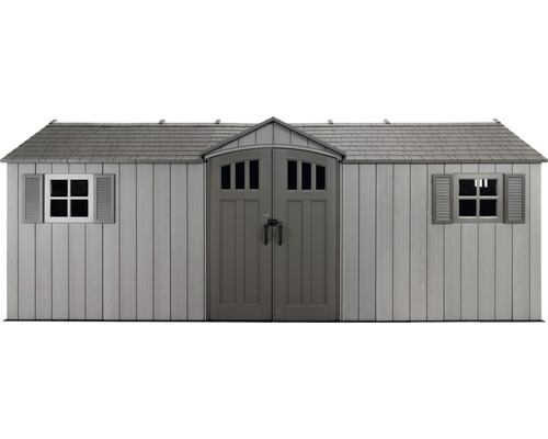 Abri de jardin avec double porte et fenêtres
