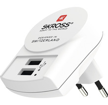 SKROSS Reiseladegerät Europa USB 2 x Type A 2.4 A 5 V-thumb-0