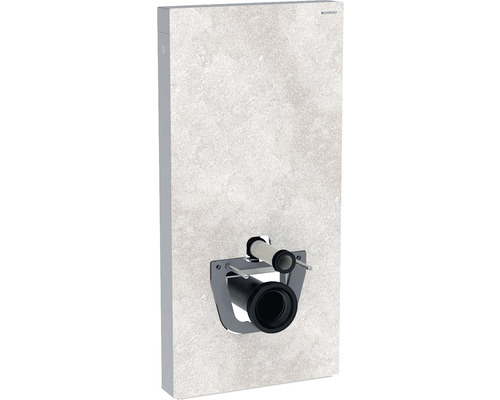 Bâti-support GEBERIT Monolith Plus pour WC 101 cm aspect béton revêtement latéral aluminium avec aspiration des odeurs et éclairage d'orientation 131.222.JV.5