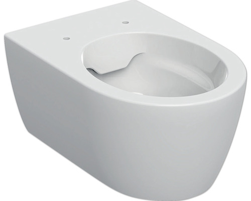 WC suspendu Keramag/GEBERIT iCon cuvette à fond creux sans bride à économie d'eau blanc sans abattant 501661001