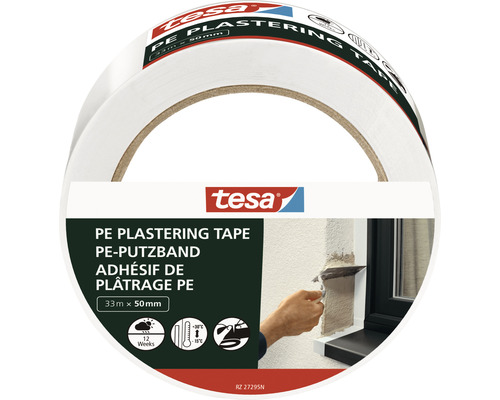 Ruban adhésif de plâtrage tesa PE blanc 50 mm x 33 m Tesa Ruban à crépir PE, 33 m x 50 mm