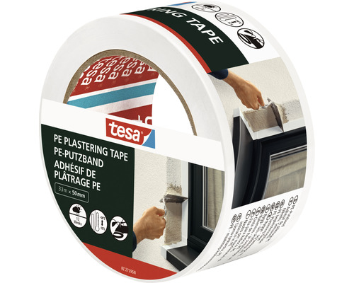 Tesa PE Putzband Rolle, 33 Meter mal 50 Millimeter