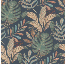 Tapete mit Blättern im Dschungelstil