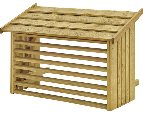 Protection pour pompe à chaleur PLUS Bois 116 x 56 x 78 cm imprégné sous pression Étagère à bois pour le stockage du bois de chauffage
