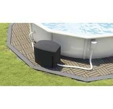 Pool mit Steinbach Filteranlage und Verbindungsschläuchen im Garten
