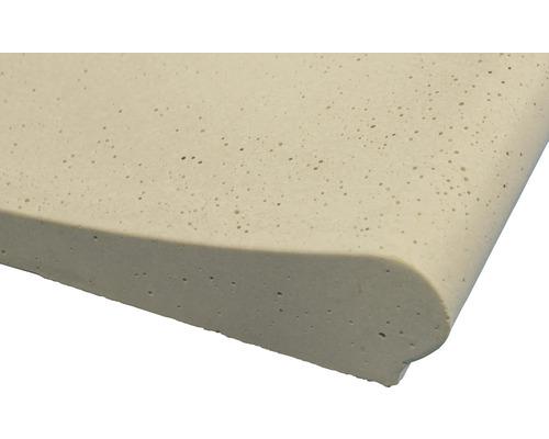 Pierre de bord de piscine beige avec bord arrondi