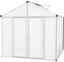 Gewächshaus mit Doppeltür und Dachfenster