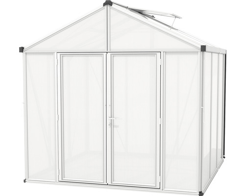 Serre avec double porte et fenêtre de toit