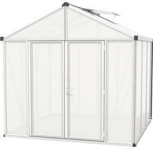 Gewächshaus mit Doppeltür und Dachfenster für den Garten
