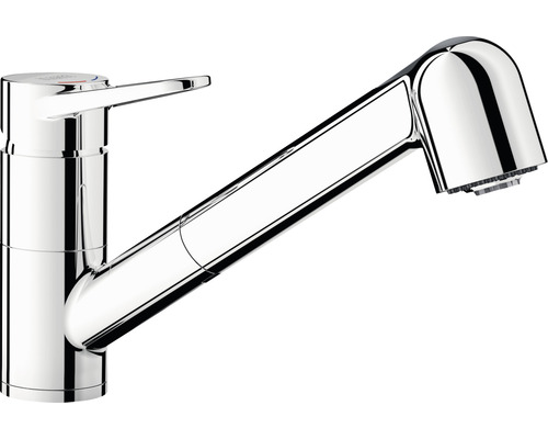 Robinetterie de cuisine basse pression Blanco WEGA-S II chrome galvanisé 526417 Robinet de cuisine avec douchette extractible