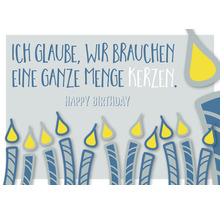 Postkarte, eine ganze menge Kerzen