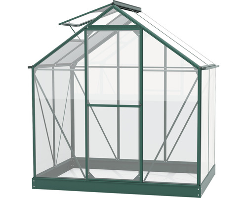 Serre avec cadre en aluminium et lucarne