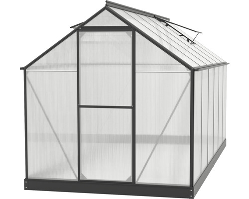 Serre avec plaques en polycarbonate et cadre en aluminium