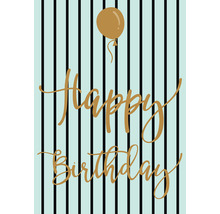 Illustration d''une carte d''anniversaire avec un ballon et le texte Joyeux anniversaire